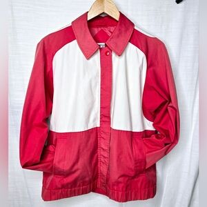 VINTAGE Fleet Street Color Block Red & White Men's Size Large